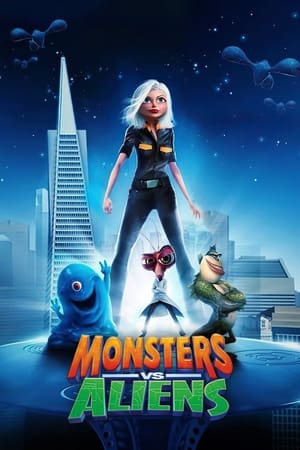 Monsters Vs Aliens (2009) 100mb Dual Audio movie Hevc BRRip Download